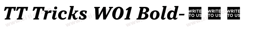 TT Tricks W01 Bold字体转换 TT Tricks W01 Bold字体转换